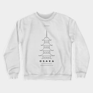 Osaka Minimal Black Line Design Crewneck Sweatshirt